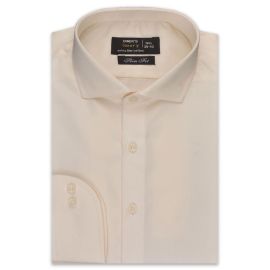 Cream Plain Formal Shirt