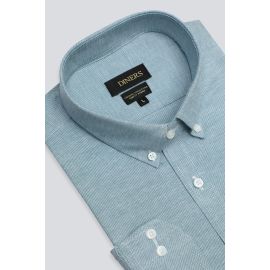 Green Self Textured Casual Shirt