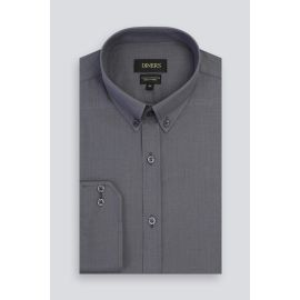 Grey Plain Casual Shirt