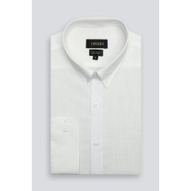 Off White Self Textured Casual Shirt