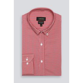 Red Mini Check Casual Shirt