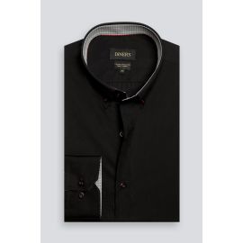 Black Plain Casual Shirt
