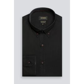 Black Plain Casual Shirt