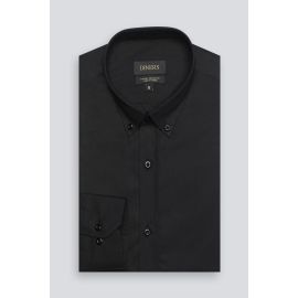 Black Plain Casual Shirt