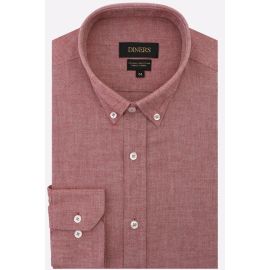 Maroon Self Textured Casual Shirt