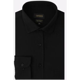 Black Self Textured Casual Shirt