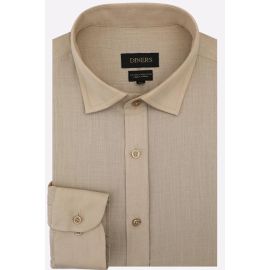 Fawn Self Textured Casual Shirt