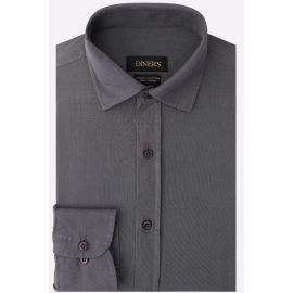Grey Self Textured Casual Shirt