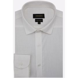 White Self Textured Casual Shirt