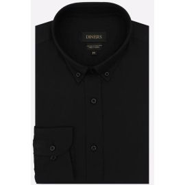 Black Self Textured Casual Shirt