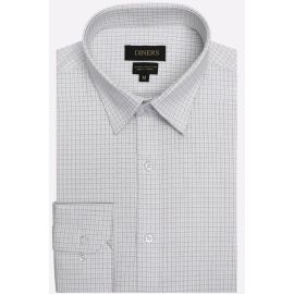 White Micro Check Casual Shirt