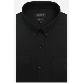 Black Self Textured Casual Shirt