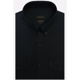 Navy Blue Self Textured Casual Shirt
