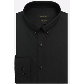 Black Self Textured Casual Shirt