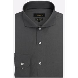 Grey Self Textured Casual Shirt
