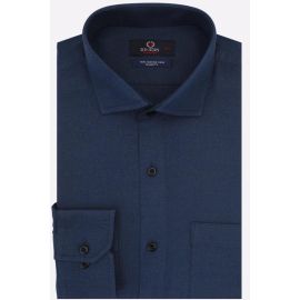 Navy Blue Self Textured Formal Shirt