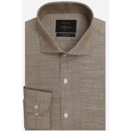 Brown Formal Autograph Linen Shirt
