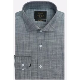Dark Blue Formal Autograph Linen Shirt