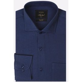Blue Self Textured Formal Autograph Shirt