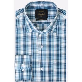 Blue Check Formal Autograph Shirt