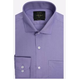 Purple Self Textured Formal Autograph Shirt