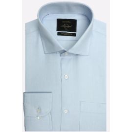 Sky Blue Self Formal Autograph Shirt