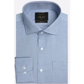 Blue Houndstooth Formal Autograph Shirt