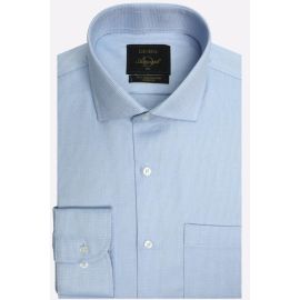 Sky Blue Self Formal Autograph Shirt