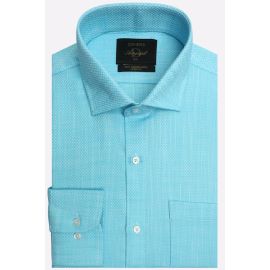 Sky Blue Self Formal Autograph Shirt