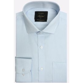 Sky Blue Self Formal Autograph Shirt