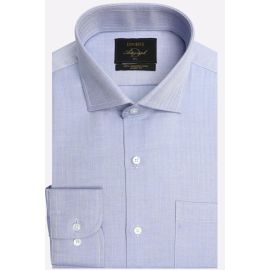 Blue Self Chevron Formal Autograph Shirt