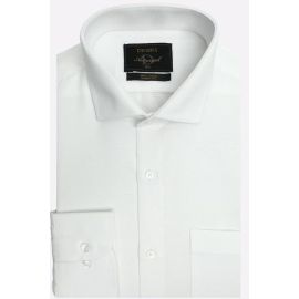 White Self Formal Autograph Shirt