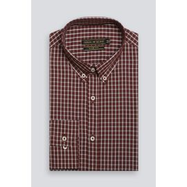 Maroon Check Casual Shirt