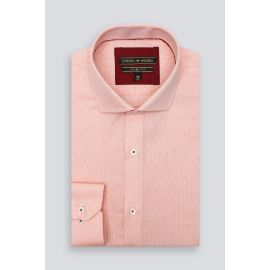 Peach Textured Casual Shirt
