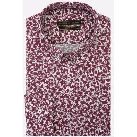 Purple Printed Casual Shirt