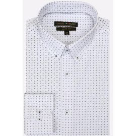 White Print Pattern Casual Shirt