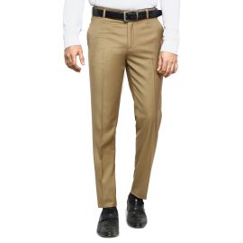 Dark Fawn Wash & Wear Regular Fit Trouser