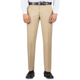Fawn Wash & Wear Regular Fit Trouser