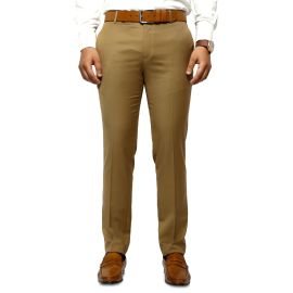Camel Wash & Wear Slim Fit Trouser