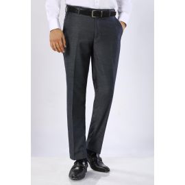 Heather Grey Wash & Wear Regular Fit Trouser