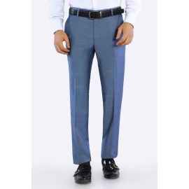 Royal Blue Wash & Wear Regular Fit Trouser