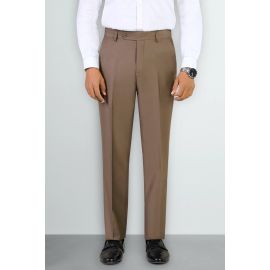 Light Brown Regular Fit Formal Trouser