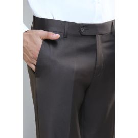 Brown Smart Fit Formal Trouser