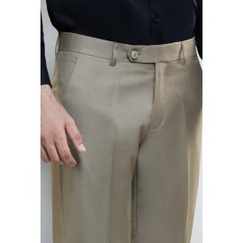 Beige Smart Fit Formal Trouser