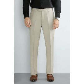 Sand Regular Fit Formal Trouser