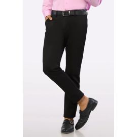 Black Smart Fit Cotton Chino