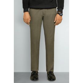 Dark Olive Smart Fit Cotton Chino