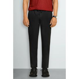 Black Smart Fit Cotton Pants
