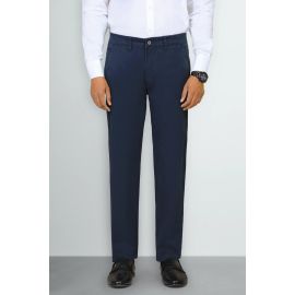 Navy Blue Smart Fit Cotton Pants