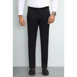 Black Smart Fit Cotton Chinos